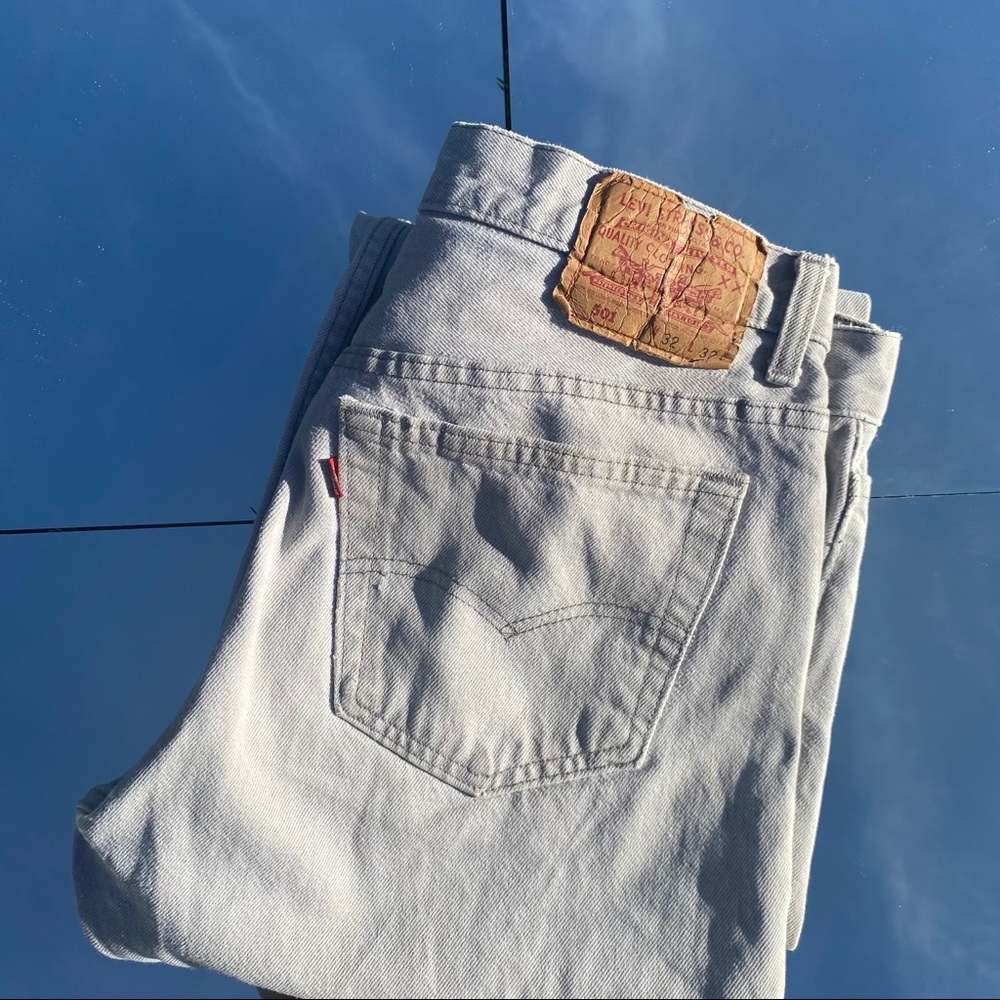 Vintage Feather Grey 501 Levi Jeans